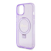 Guess Ring Stand Script Glitter Back Cover hoesje met MagSafe voor Apple iPhone 15 Plus - Paars 4