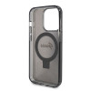 Guess Ring Stand Script Glitter Back Cover hoesje met MagSafe voor Apple iPhone 15 Pro Max - Zwart 5