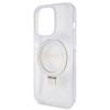 Guess Ring Stand Script Glitter Back Cover hoesje met MagSafe voor Apple iPhone 15 Pro Max - Transparant 3