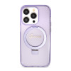 Guess Ring Stand Script Glitter Back Cover hoesje met MagSafe voor Apple iPhone 15 Pro Max - Paars 2