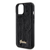 Guess Sequin Script Metal Back Cover hoesje voor Apple iPhone 15 - Zwart 3
