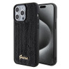 Guess Sequin Script Metal Back Cover hoesje voor Apple iPhone 15 Pro Max - Zwart 0