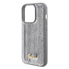 Guess Sequin Script Metal Back Cover hoesje voor Apple iPhone 15 Pro Max - Zilver 4