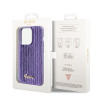 Guess Sequin Script Metal Back Cover hoesje voor Apple iPhone 15 Pro - Paars 5