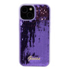 Guess Sequin Script Metal Back Cover hoesje voor Apple iPhone 15 - Paars 1
