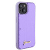 Guess Sequin Script Metal Back Cover hoesje voor Apple iPhone 15 - Paars 2