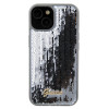 Guess Sequin Script Metal Back Cover hoesje voor Apple iPhone 15 - Zilver 1