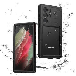 Shellbox Waterproof IP68 hoesje voor Samsung Galaxy S23 Ultra - Zwart