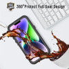 Shellbox Waterproof IP68 hoesje met MagSafe voor Apple iPhone 14 Plus - Zwart 2