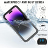 Shellbox Waterproof IP68 hoesje met MagSafe voor Apple iPhone 14 Pro Max - Zwart 2