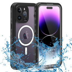 Shellbox Waterproof IP68 hoesje met MagSafe voor Apple iPhone 14 Pro Max - Zwart