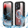 Shellbox Waterproof IP68 hoesje met MagSafe voor Apple iPhone 15 Pro - Zwart 0