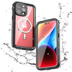 Shellbox Waterproof IP68 hoesje met MagSafe voor Apple iPhone 15 Pro Max - Zwart