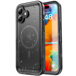 Shellbox Waterproof IP68 hoesje met MagSafe voor Apple iPhone 16 - Zwart