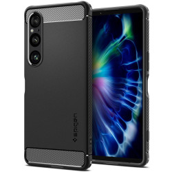 Spigen Rugged Armor Back Cover hoesje voor Sony Xperia 1 VI - Zwart