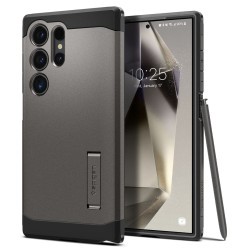 Spigen Tough Armor Back Cover hoesje voor Samsung Galaxy S24 Ultra - Donkergrijs