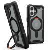 UAG Plasma XTE Kickstand Back Cover hoesje met MagSafe voor Apple iPhone 16 - Oranje/Zwart 0