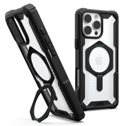 UAG Plasma XTE Kickstand Back Cover hoesje met MagSafe voor Apple iPhone 16 Pro Max - Transparant/Zwart