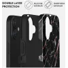 Burga Tough Back Cover hoesje voor Apple iPhone 16 - Rose Gold Marble 2