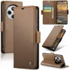 CASEME Litchi Texture Book Wallet Case hoesje voor Xiaomi Redmi 14C / Xiaomi Poco C75 - Bruin