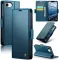 CASEME Litchi Texture Book Wallet Case hoesje voor Apple iPhone 17e/16e - Blauw