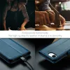CASEME Litchi Texture Book Wallet Case hoesje voor Apple iPhone 17e/16e - Blauw 2