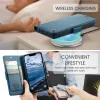 CASEME Litchi Texture Book Wallet Case hoesje voor Apple iPhone 17e/16e - Blauw 8