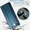 CASEME Litchi Texture Book Wallet Case hoesje voor Apple iPhone 17e/16e - Blauw 10