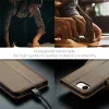 CASEME Litchi Texture Book Wallet Case hoesje voor Apple iPhone 17e/16e - Bruin 2