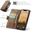 CASEME Litchi Texture Book Wallet Case hoesje voor Apple iPhone 17e/16e - Bruin 6