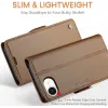 CASEME Litchi Texture Book Wallet Case hoesje voor Apple iPhone 17e/16e - Bruin 11