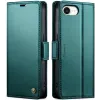 CASEME Litchi Texture Book Wallet Case hoesje voor Apple iPhone 17e/16e - Groen 5
