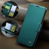 CASEME Litchi Texture Book Wallet Case hoesje voor Apple iPhone 17e/16e - Groen 9