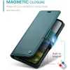 CASEME Litchi Texture Book Wallet Case hoesje voor Apple iPhone 17e/16e - Groen 12
