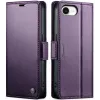 CASEME Litchi Texture Book Wallet Case hoesje voor Apple iPhone 17e/16e - Paars 5