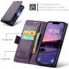 CASEME Litchi Texture Book Wallet Case hoesje voor Apple iPhone 17e/16e - Paars 6