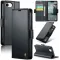 CASEME Litchi Texture Book Wallet Case hoesje voor Apple iPhone 17e/16e - Zwart