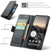 CASEME Litchi Texture Book Wallet Case hoesje voor Google Pixel 9a - Zwart 9