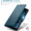 CASEME Litchi Texture Book Wallet Case hoesje voor Samsung Galaxy A36 - Blauw 10