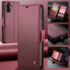 CASEME Litchi Texture Book Wallet Case hoesje voor Samsung Galaxy A36 - Rood 11