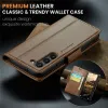 CASEME Litchi Texture Book Wallet Case hoesje voor Samsung Galaxy S25 - Bruin 8