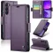 CASEME Litchi Texture Book Wallet Case hoesje voor Samsung Galaxy S25 - Paars
