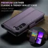 CASEME Litchi Texture Book Wallet Case hoesje voor Samsung Galaxy S25 - Paars 8