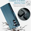 CASEME Litchi Texture Book Wallet Case hoesje voor Samsung Galaxy S25 Plus - Blauw 2
