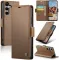 CASEME Litchi Texture Book Wallet Case hoesje voor Samsung Galaxy S25 Plus - Bruin