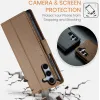 CASEME Litchi Texture Book Wallet Case hoesje voor Samsung Galaxy S25 Plus - Bruin 2