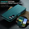 CASEME Litchi Texture Book Wallet Case hoesje voor Samsung Galaxy S25 Plus - Groen 3