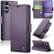 CASEME Litchi Texture Book Wallet Case hoesje voor Samsung Galaxy S25 Plus - Paars