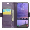 CASEME Litchi Texture Book Wallet Case hoesje voor Samsung Galaxy S25 Plus - Paars 5
