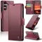 CASEME Litchi Texture Book Wallet Case hoesje voor Samsung Galaxy S25 Plus - Rood